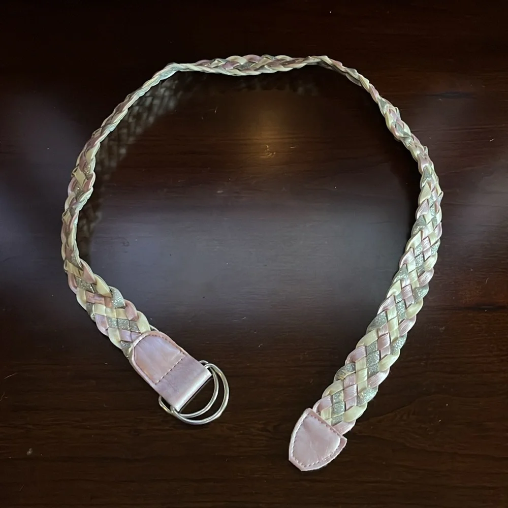 4 Adorable Girl’s Pink & Sparkly Fashion Belts.